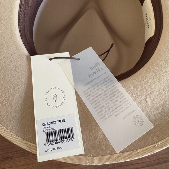 NWT WILL + BEAR Calloway Cream White Felt Sun Hat S main image 5